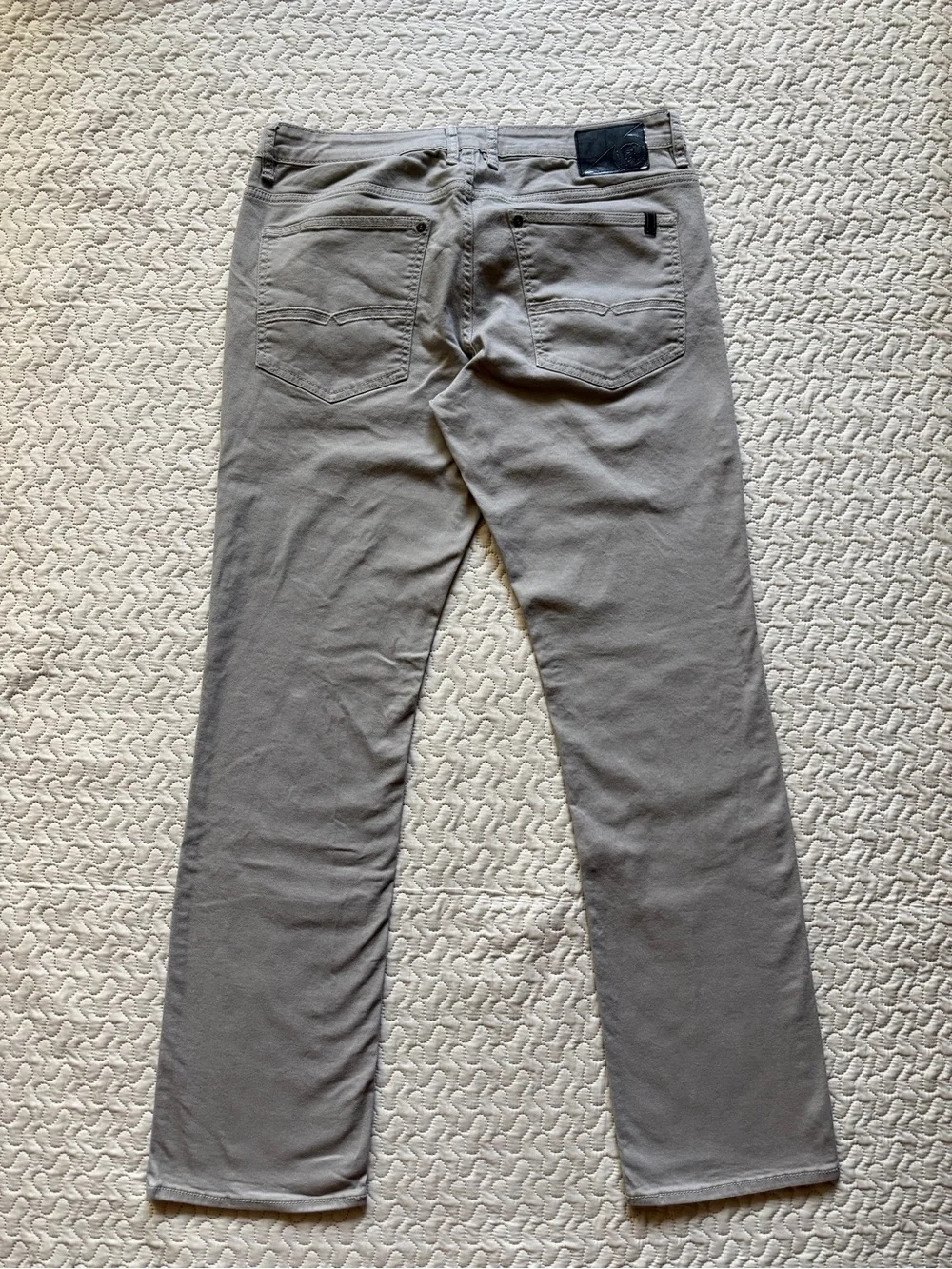 Buffalo David Bitton SAM-X Men’s Straight Fit Stretch Stone Gray Pants 34x34
